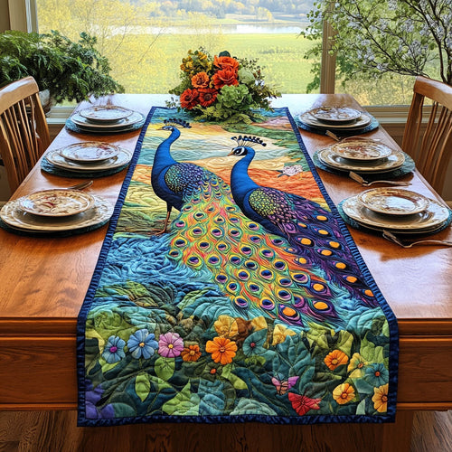 Peacock WJ1905025CL Quilted Table Runner