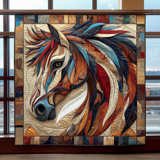 Brocade Native American Horse XK0410011CL Quilt