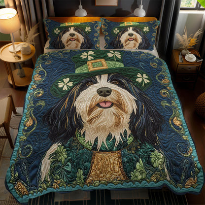 Green Charm Bearded Collie WN0901081CL Duvet Cover Set