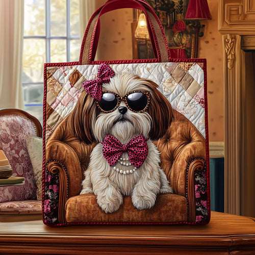 Fashion Shih Tzu KL0312002CL Quilted Tote Bag