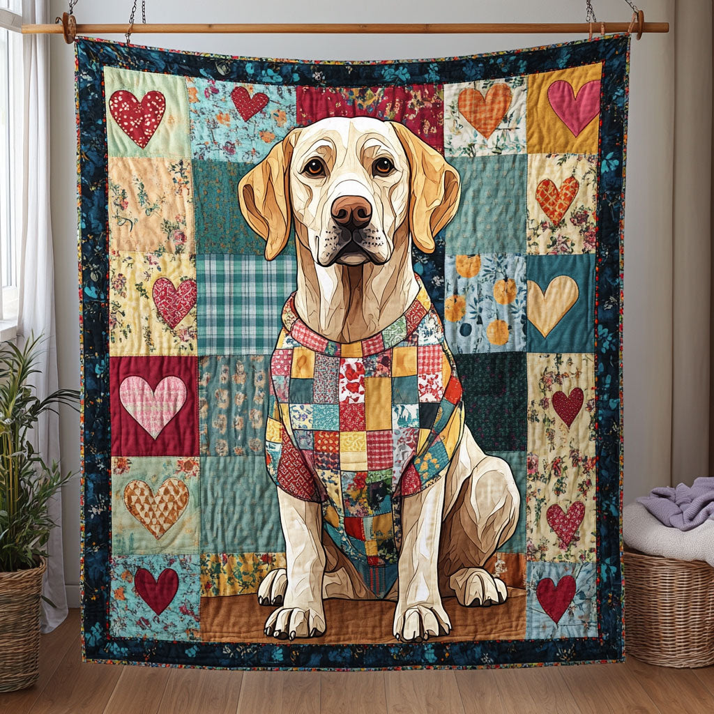 Labrador Patchwork Love CW0601034CL Quilt