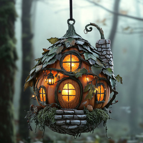 Pumpkin Lantern House WN0412049CL Christmas Ornament