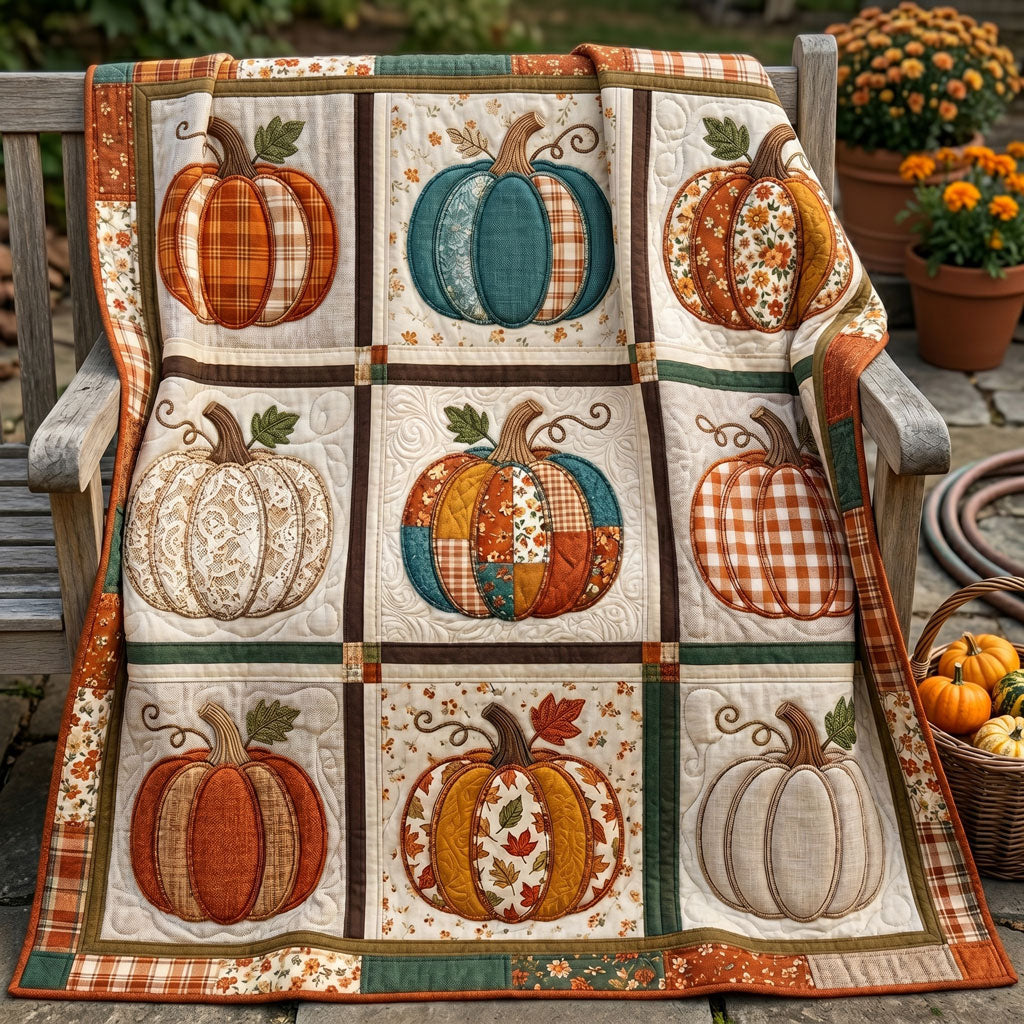 Cozy Harvest Pumpkin WN0505010CL Quilt