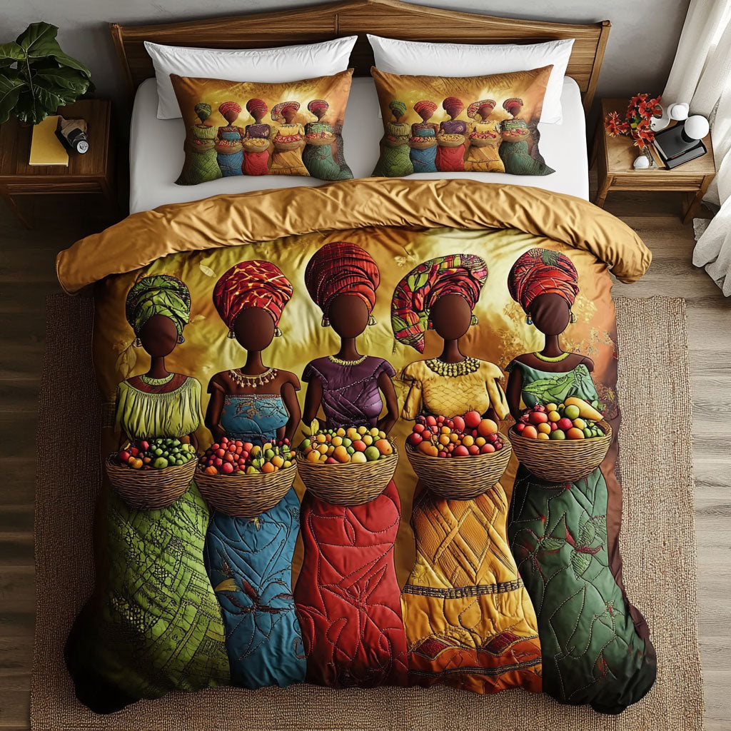 African Women Harvest WN0701013CL Duvet Cover Set