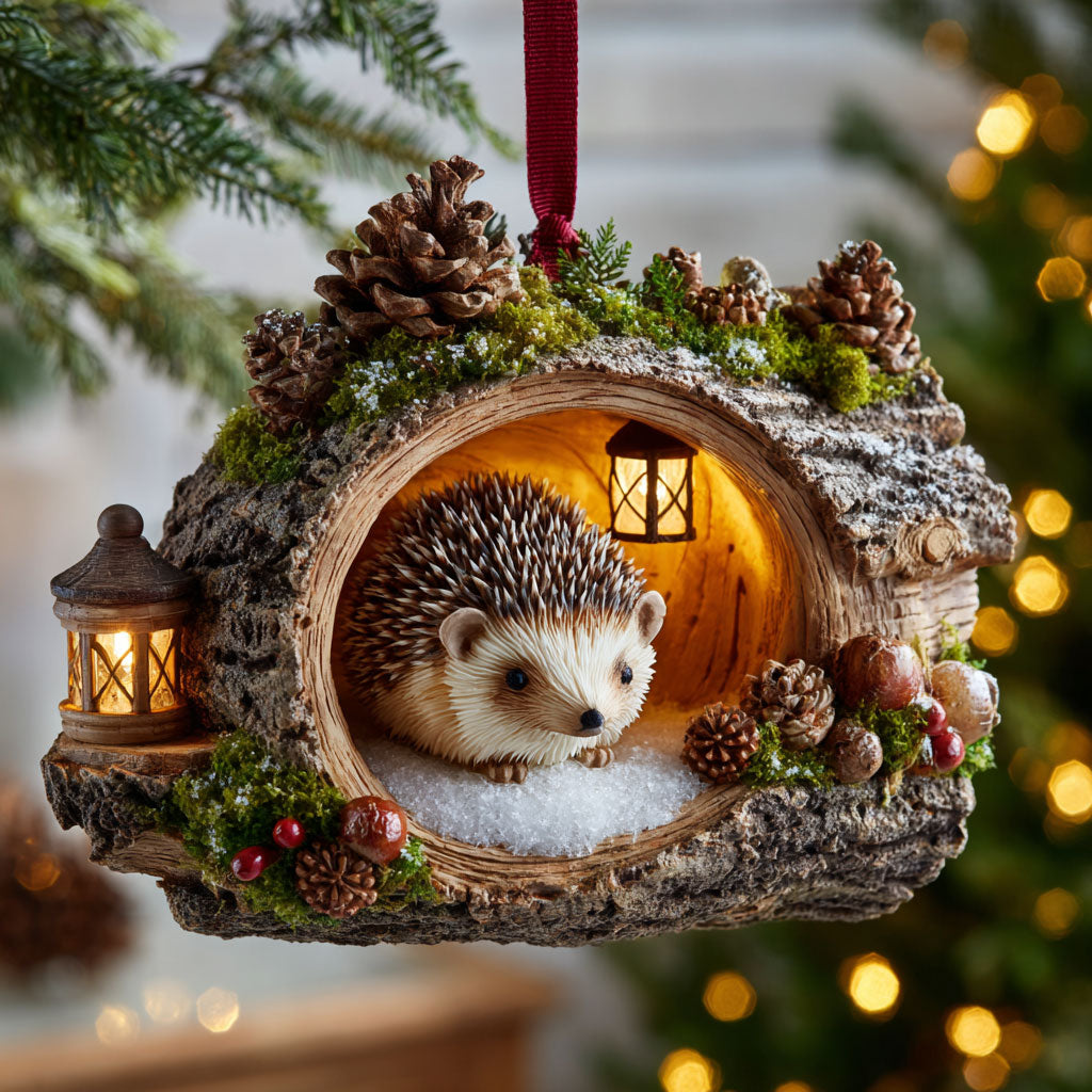 Cozy Hedgehog CW0312004CL Christmas Ornament