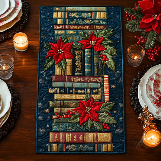 Classic Holiday Reads XR1011046CL Quilted Table Runner