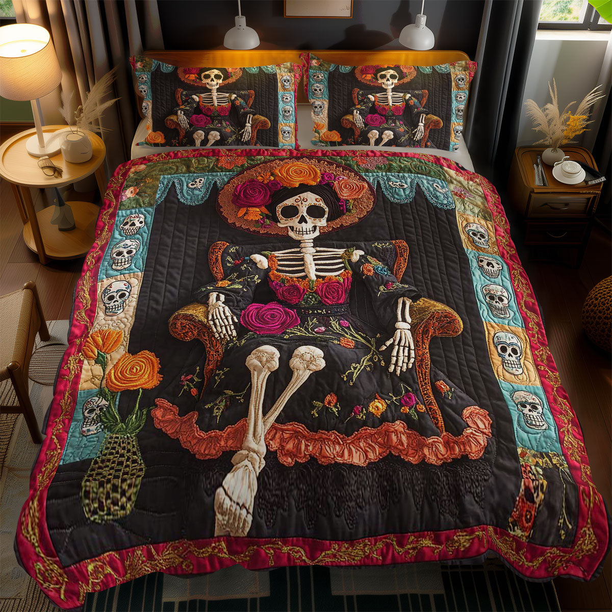 Skeleton In Bloom WN0703110CL Duvet Cover Set