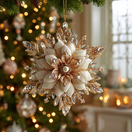 Golden Bloom CW0912022CL Christmas Ornament