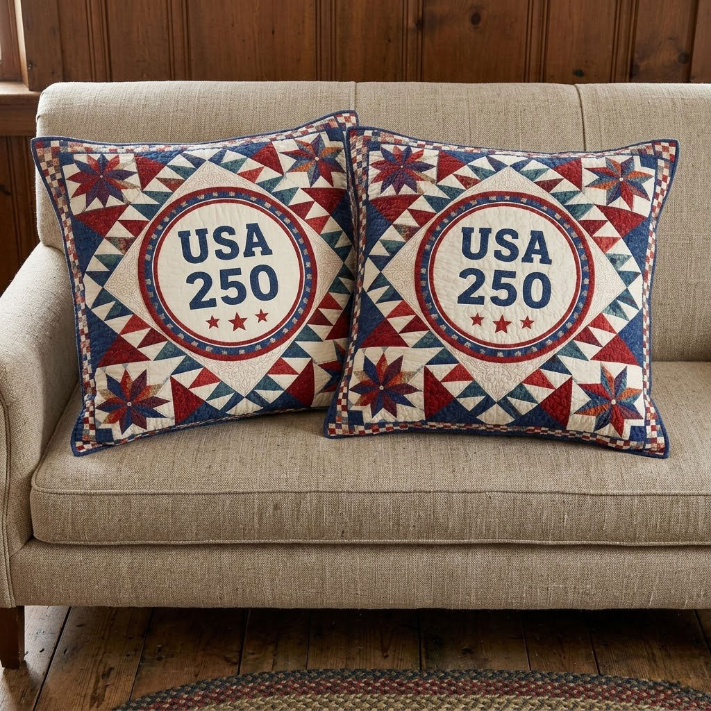 USA 250 Classic Heritage WN1604026CL Quilt Pillow Case