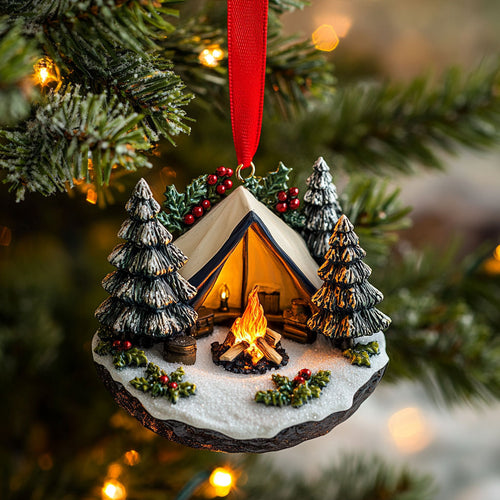 Cozy Night Camping WN2310016CL Christmas Ornament