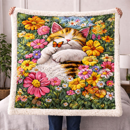 Sweet Sleeping Kitty KL3001001CL Faux Fur Throw Blanket
