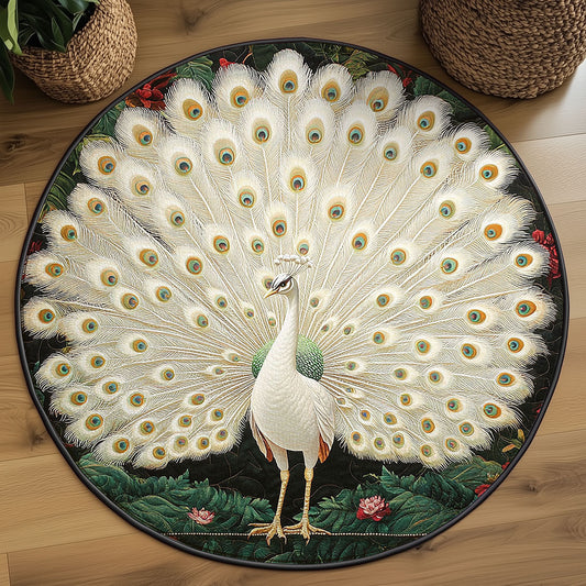 White Peacock WJ1605023CL Quilted Round Mat