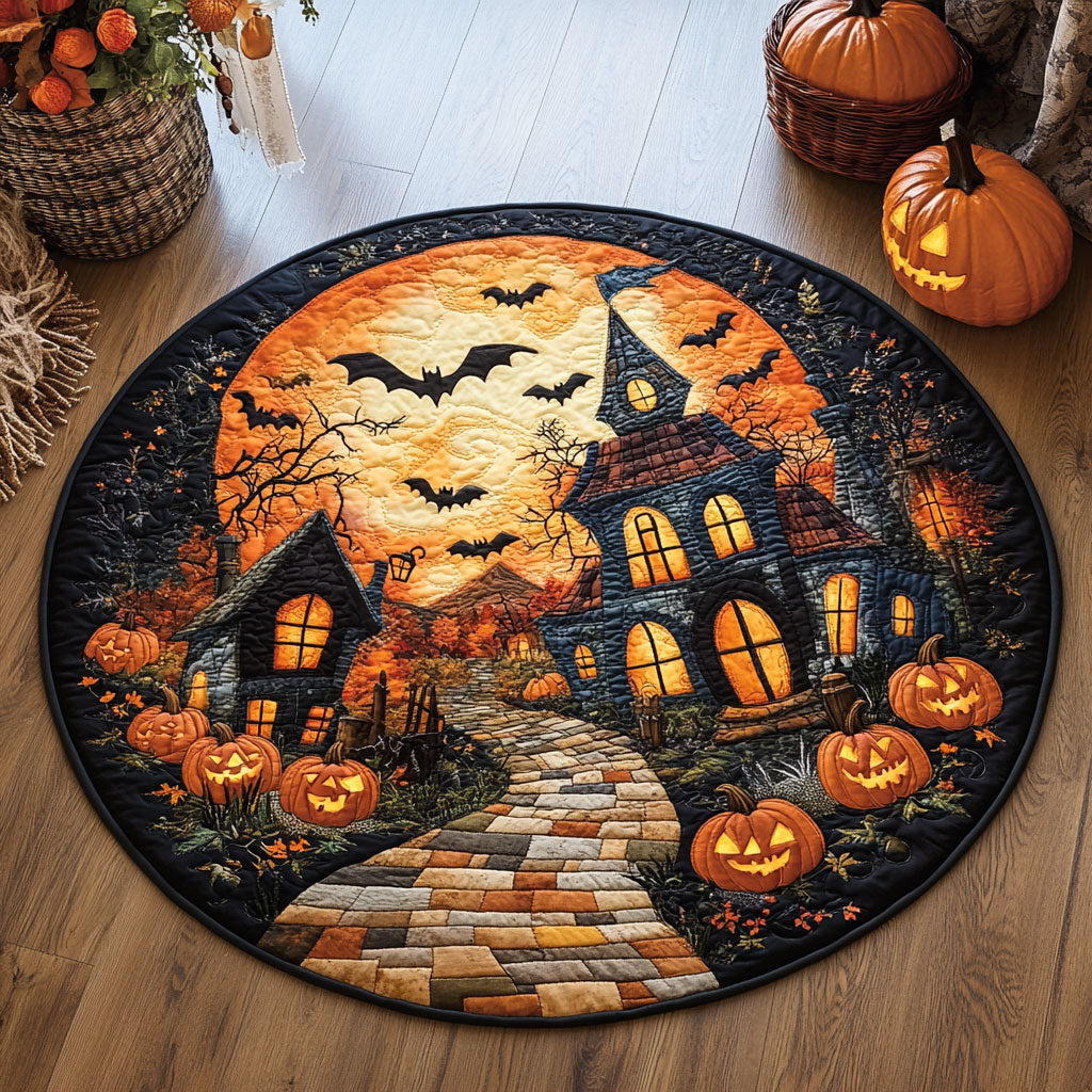 Halloween Howls WJ1807035CL Quilted Round Mat