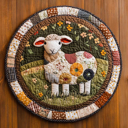 Sheep Field WN1905048CL Quilted Round Mat