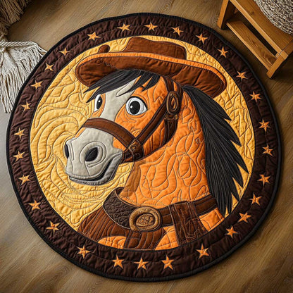 Wild West Horse WN1903008CL Quilted Round Mat