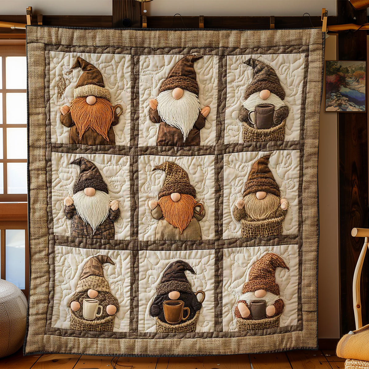 Wake Up Gnome WN0503067CL Quilt