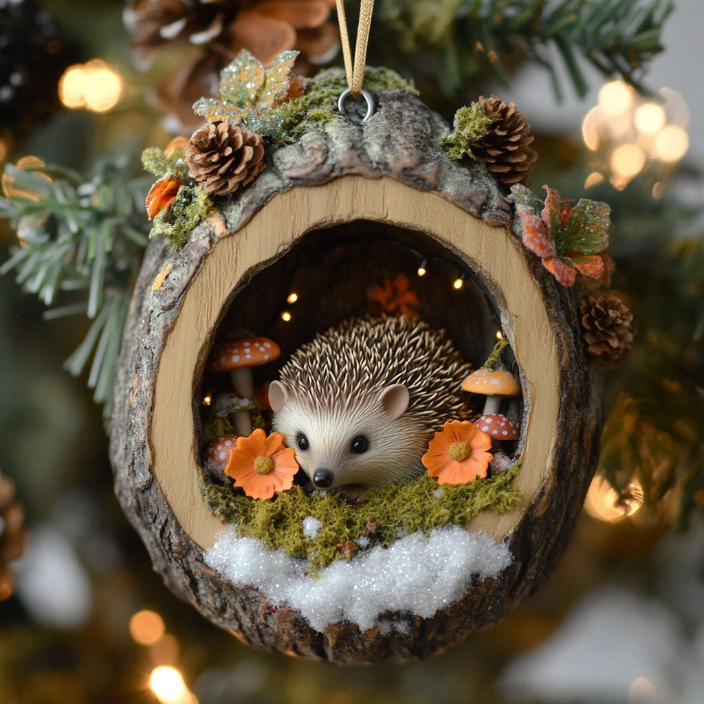 Hedgehog Dreamy Christmas WN2411044CL Christmas Ornament