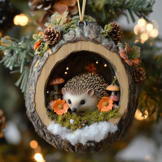 Hedgehog Dreamy Christmas WN2411044CL Christmas Ornament