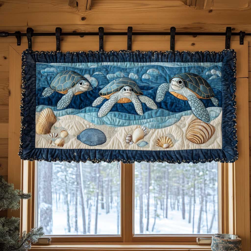 Turtle Voyage WN1303110CL Quilted Valance Valance