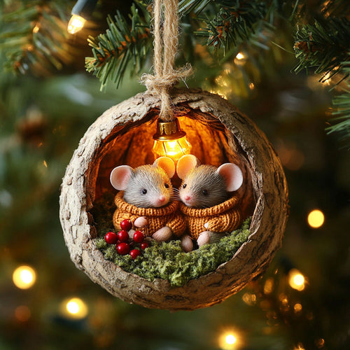 Warm Light Mouse WN2411093CL Christmas Ornament