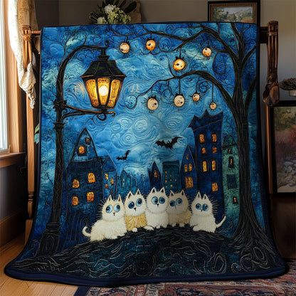 Silly Cat Bewitched Night WN1103050CL Quilt