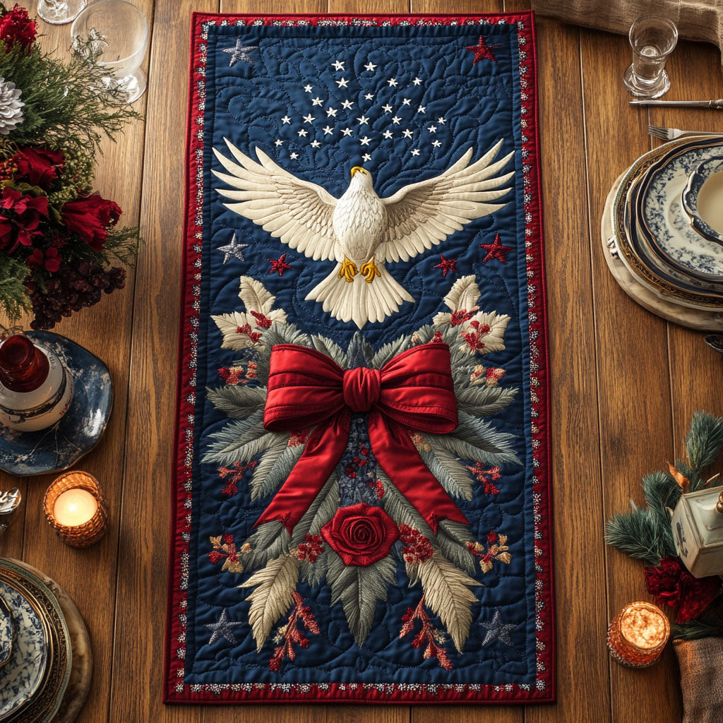 Bald Eagle Radiance WN1206032CL Quilted Table Runner