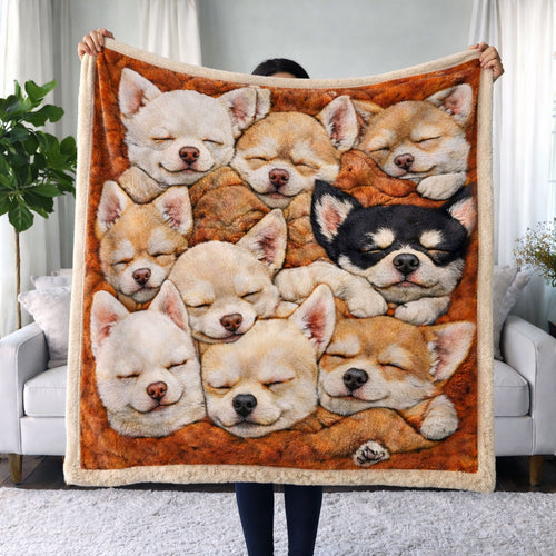 Puppy Pile CP3101003CL Faux Fur Throw Blanket