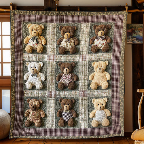 Vintage Teddy Bear WN1003058CL Quilt