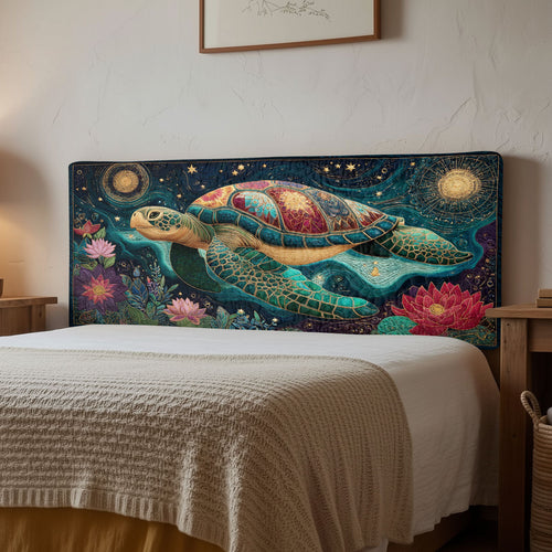Celestial Ocean Turtle CW2512003CL Quilted Headboard Slipcover