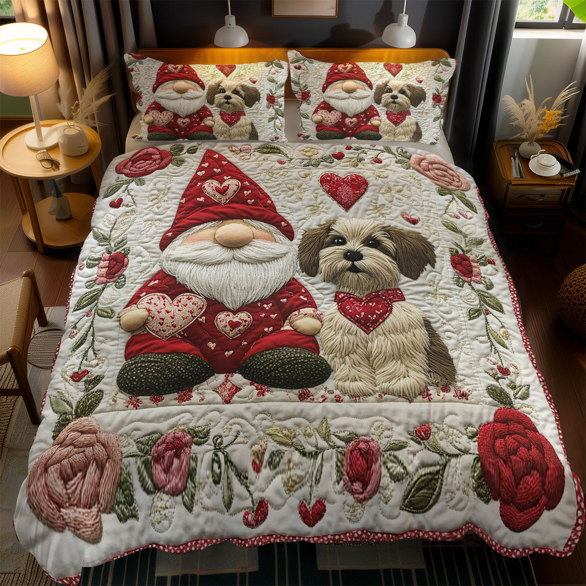 Gnome’s Valentine Companion WN0801085CL Duvet Cover Set