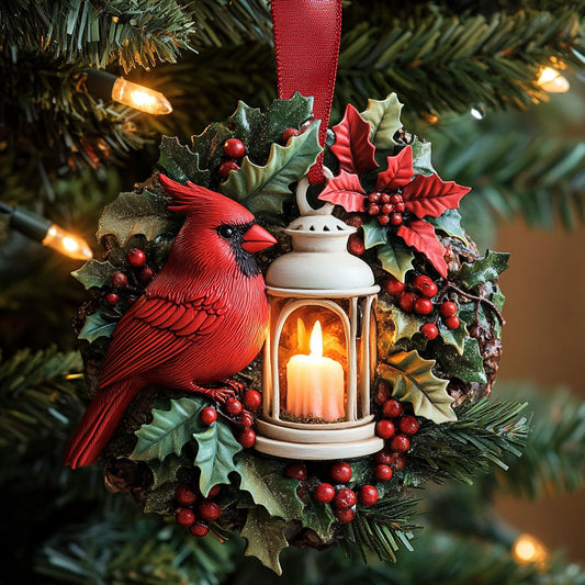 Silent Glow Cardinal WN2110086CL Christmas Ornament