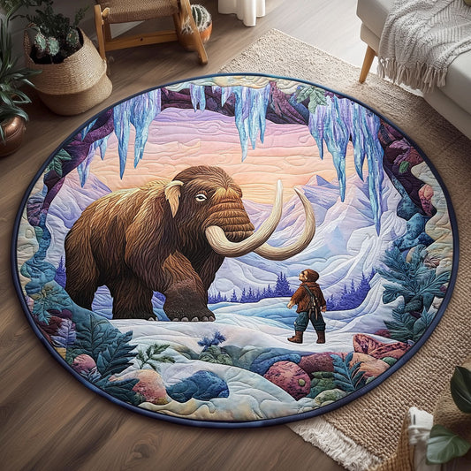Majestic Woolly Mammoth WJ2305040CL Quilted Round Mat