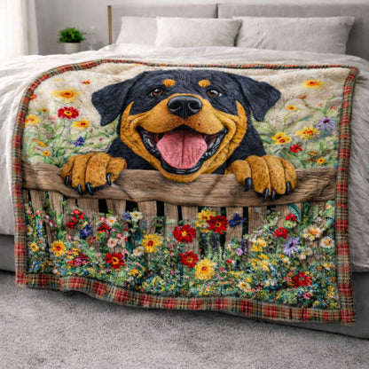 Happy Rottie CP2801006CL Faux Fur Throw Blanket