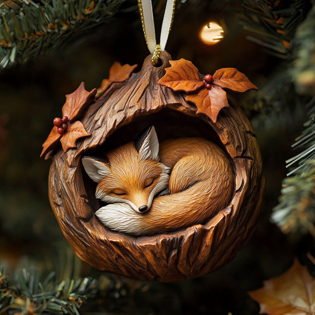 Fox Autumn Dream WN2711019CL Christmas Ornament