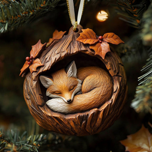 Fox Autumn Dream WN2711019CL Christmas Ornament