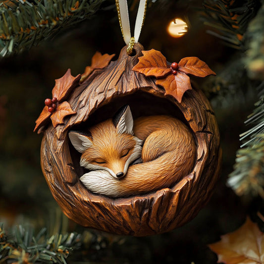 Fox Autumn Dream WN2711019CL Christmas Ornament