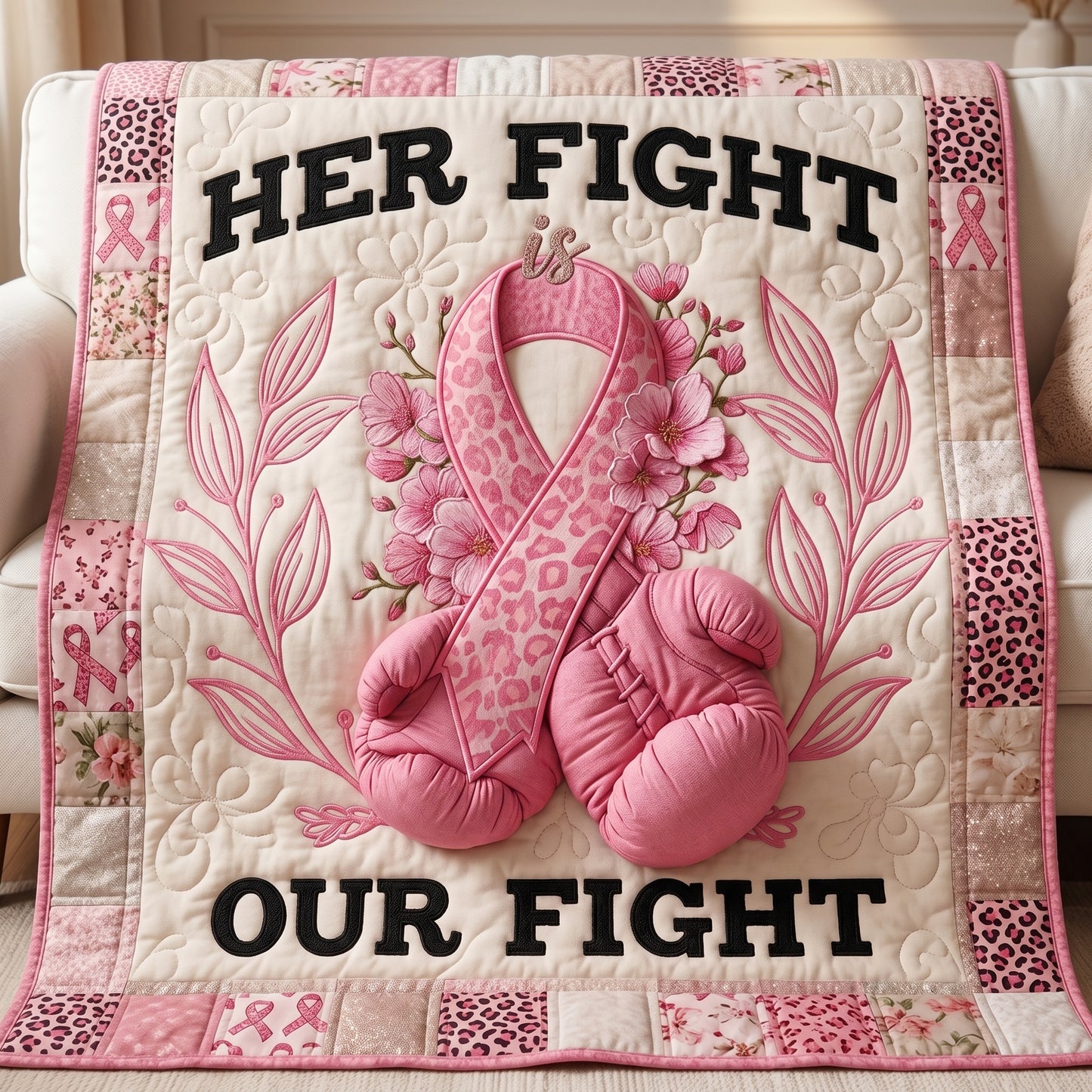 Her Fight Is Out Fight XR2904014CL Quilt