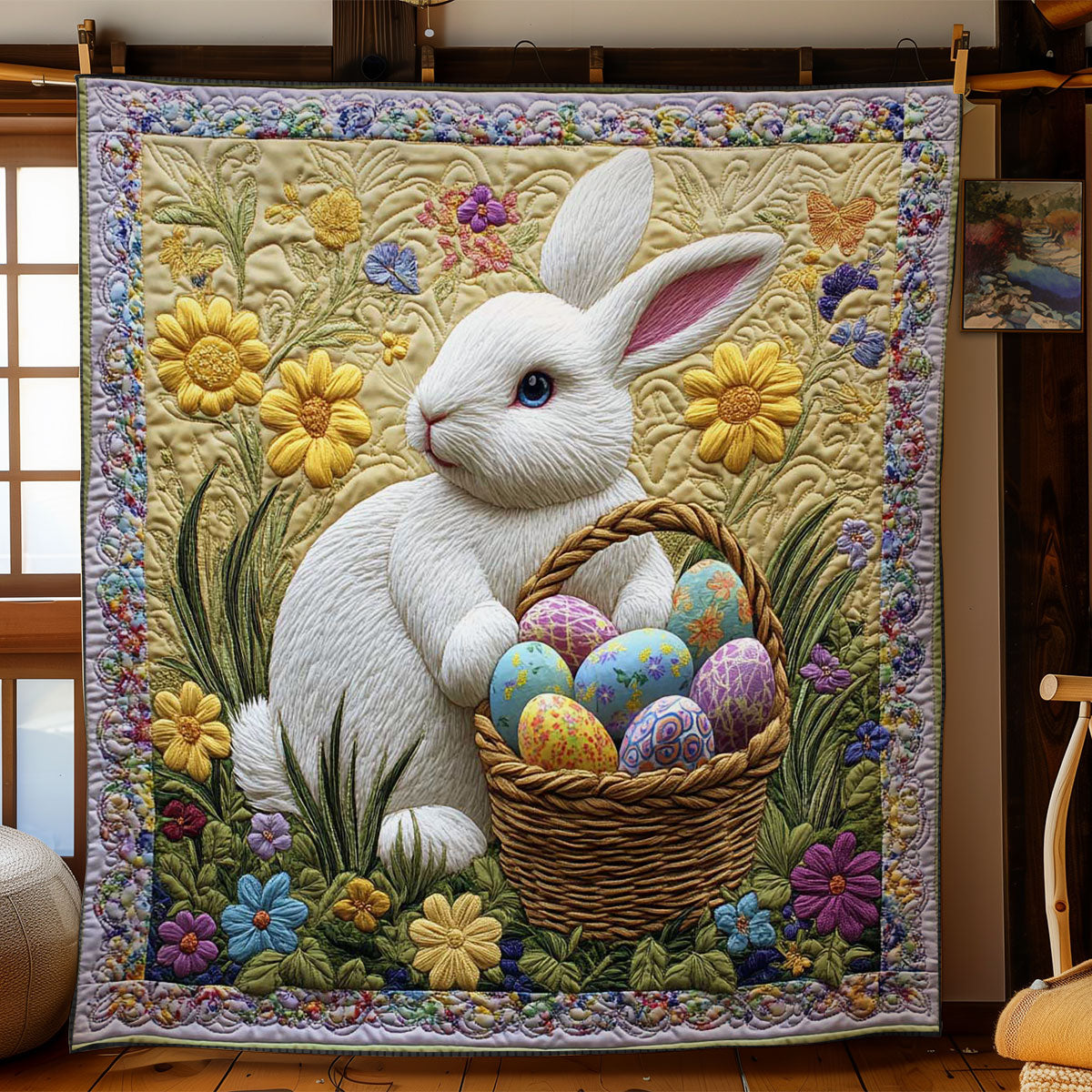 Blossom Easter Rabbit WN0403056CL Quilt