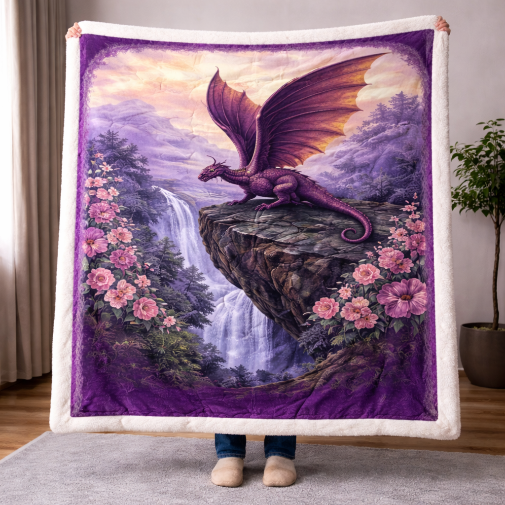 Mystic Dragon QA1002009CL Faux Fur Throw Blanket