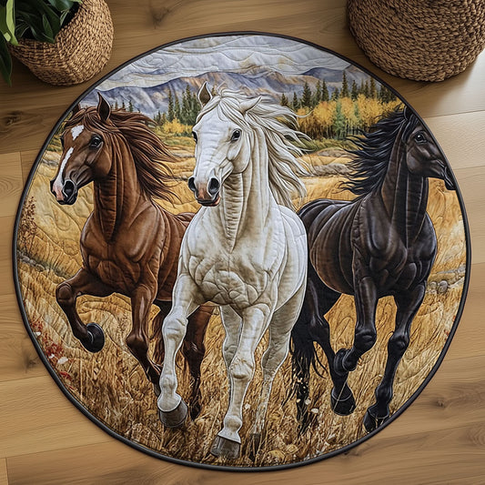 The Mustang Trio WJ1606052CL Quilted Round Mat