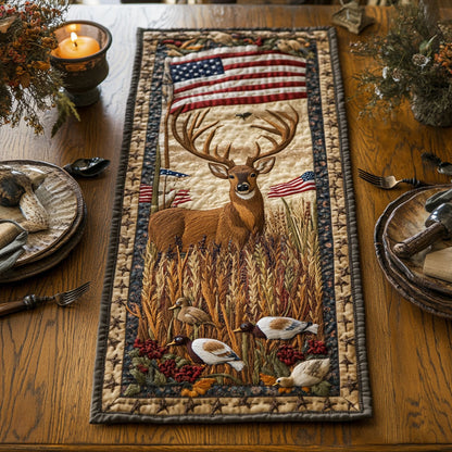 Deer Rising WN1106040CL Quilted Table Runner