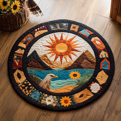 Sacred Sun WJ0207031CL Quilted Round Mat
