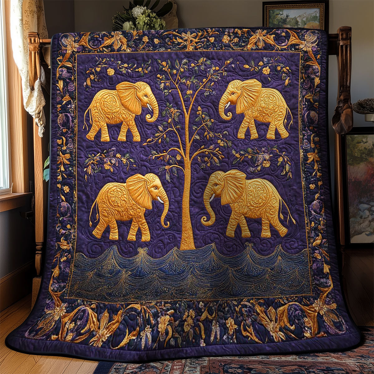 Majestic Elephant Journey WN1103016CL Quilt