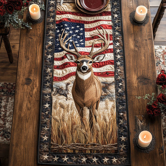 Proud Deer WN1106082CL Quilted Table Runner