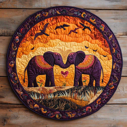 Elephant Soul WN2504019CL Quilted Round Mat