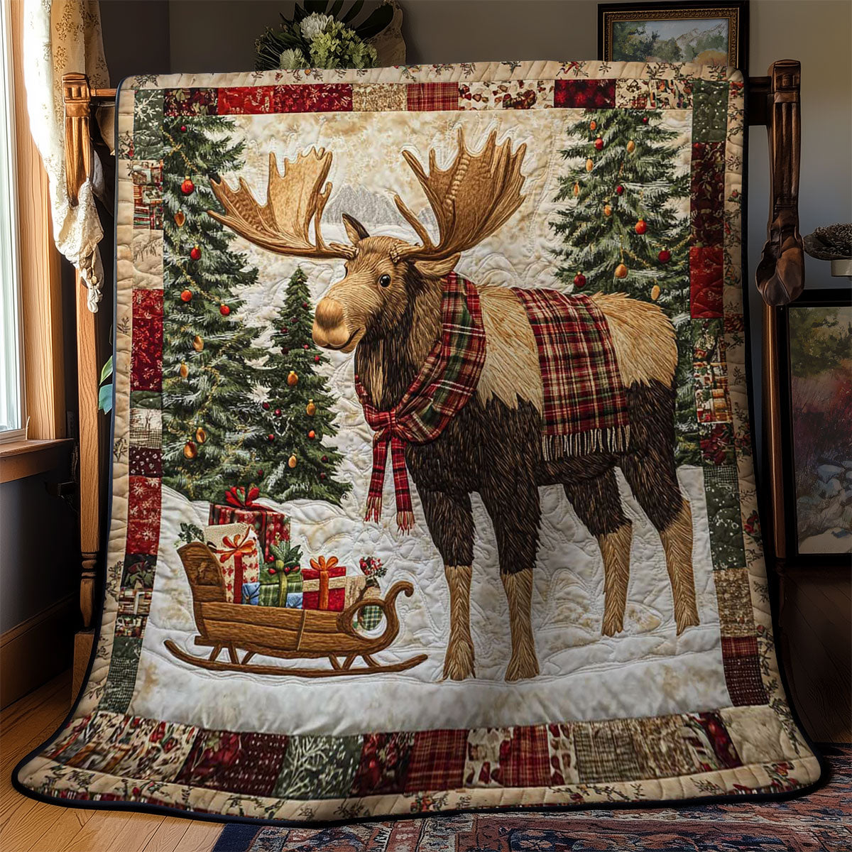 Alces Sleigh Ride WN0601084CL Quilt