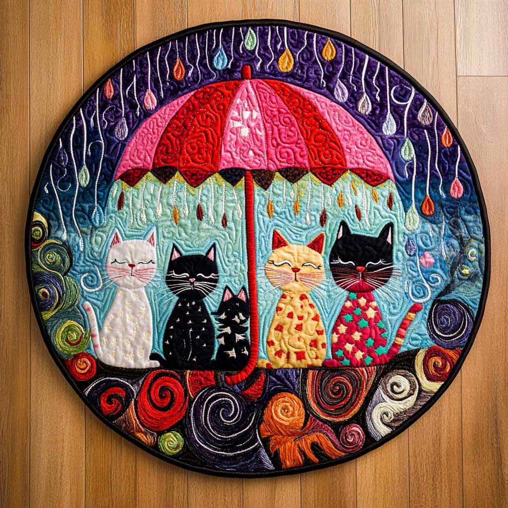 Rain Cat WN1705059CL Quilted Round Mat