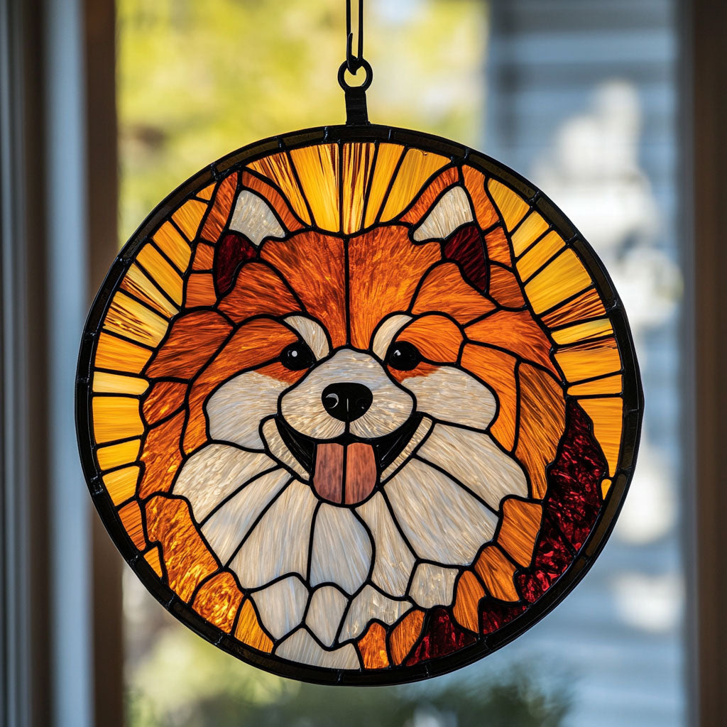 Cute Pomeranian WJ1605015CL Suncatcher