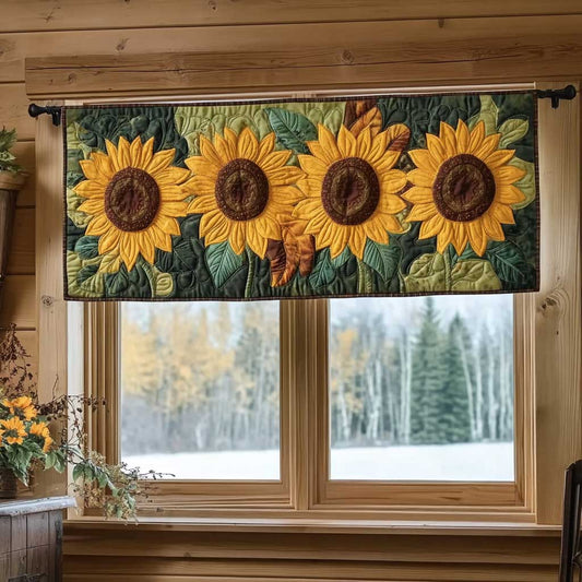 Bright Sunflower WN1403089CL Quilted Valance