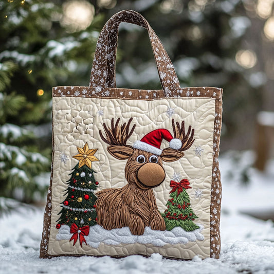 Vintage Moose Spirit WN1310043CL Quilted Tote Bag
